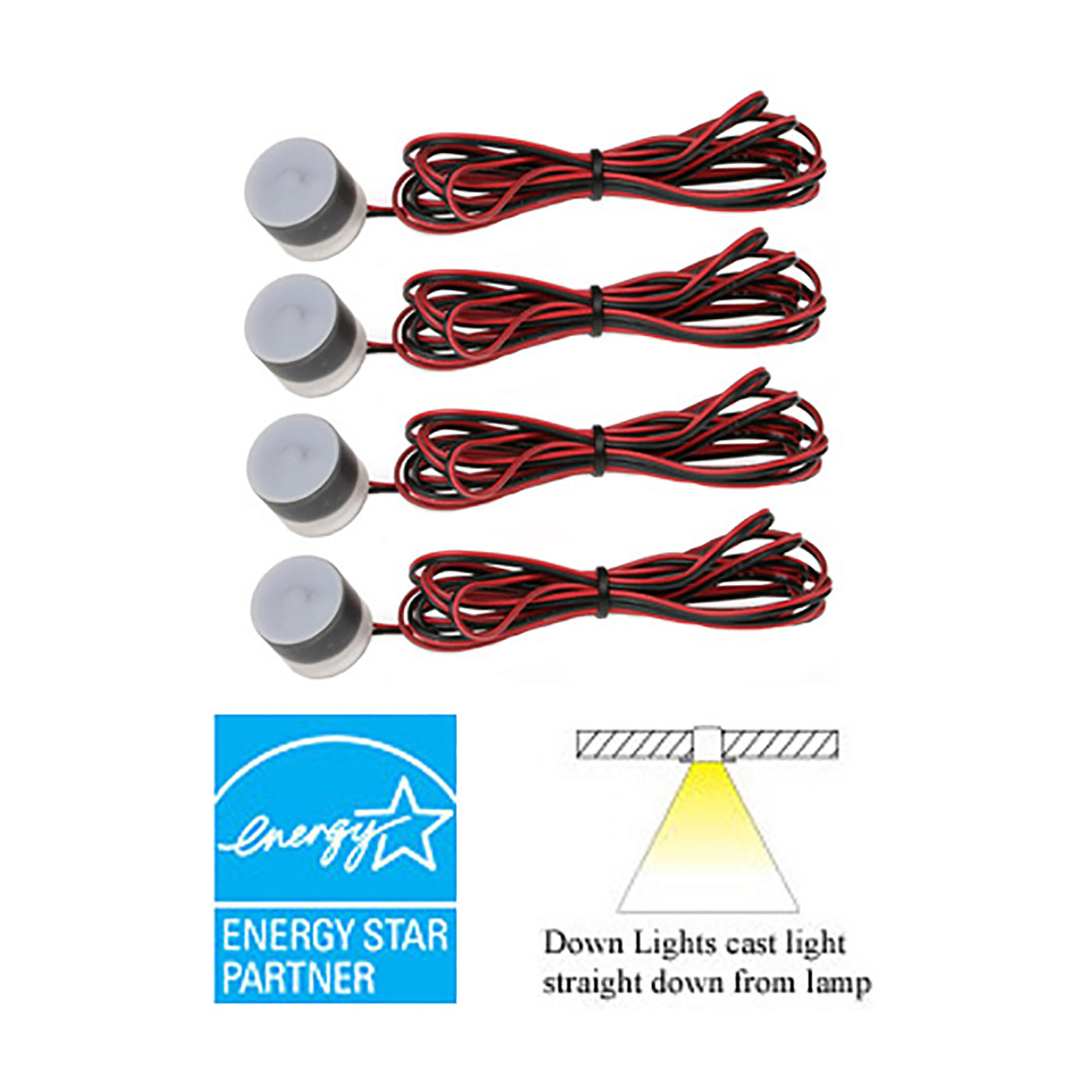 DEKOR Exterior LED Down Light 4-Packs